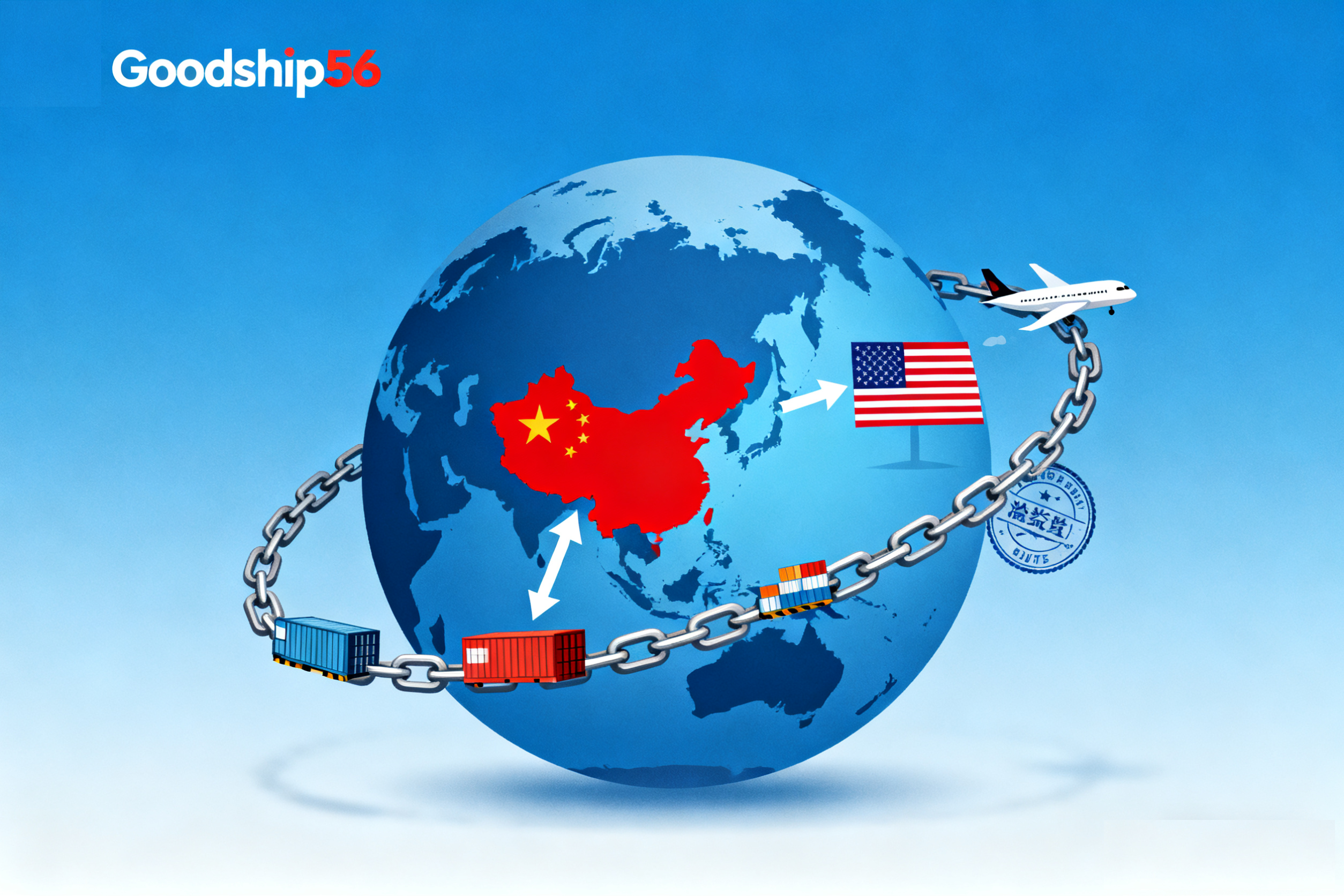 Trump’s 100% Tariff on China Threatens New Supply Chain Shocks: Goodship56 Helps You Stabilize China-U.S. Cross-Border Supply Chains
