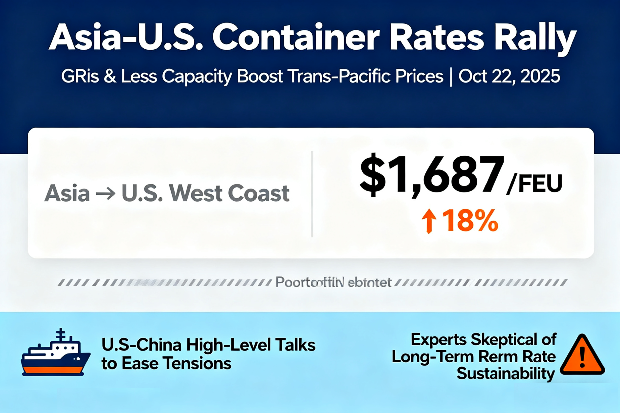  Autumn 2025: Asia–U.S. Container Rates Rebound, Shipping Market Heats Up