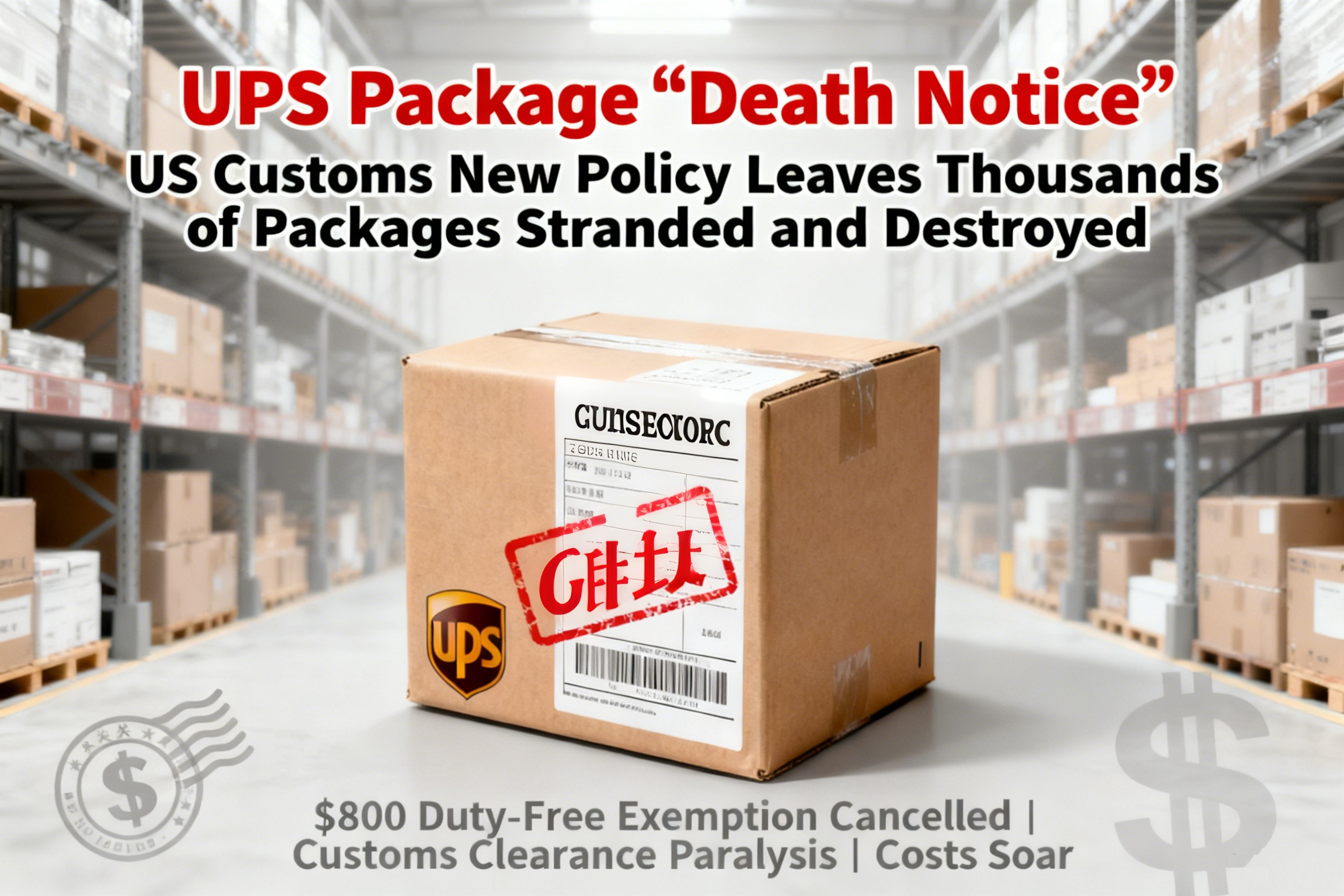 2024 UPS Logistics Crisis: Package Destruction Due to U.S. Tariff Cuts on Duty-Free Imports