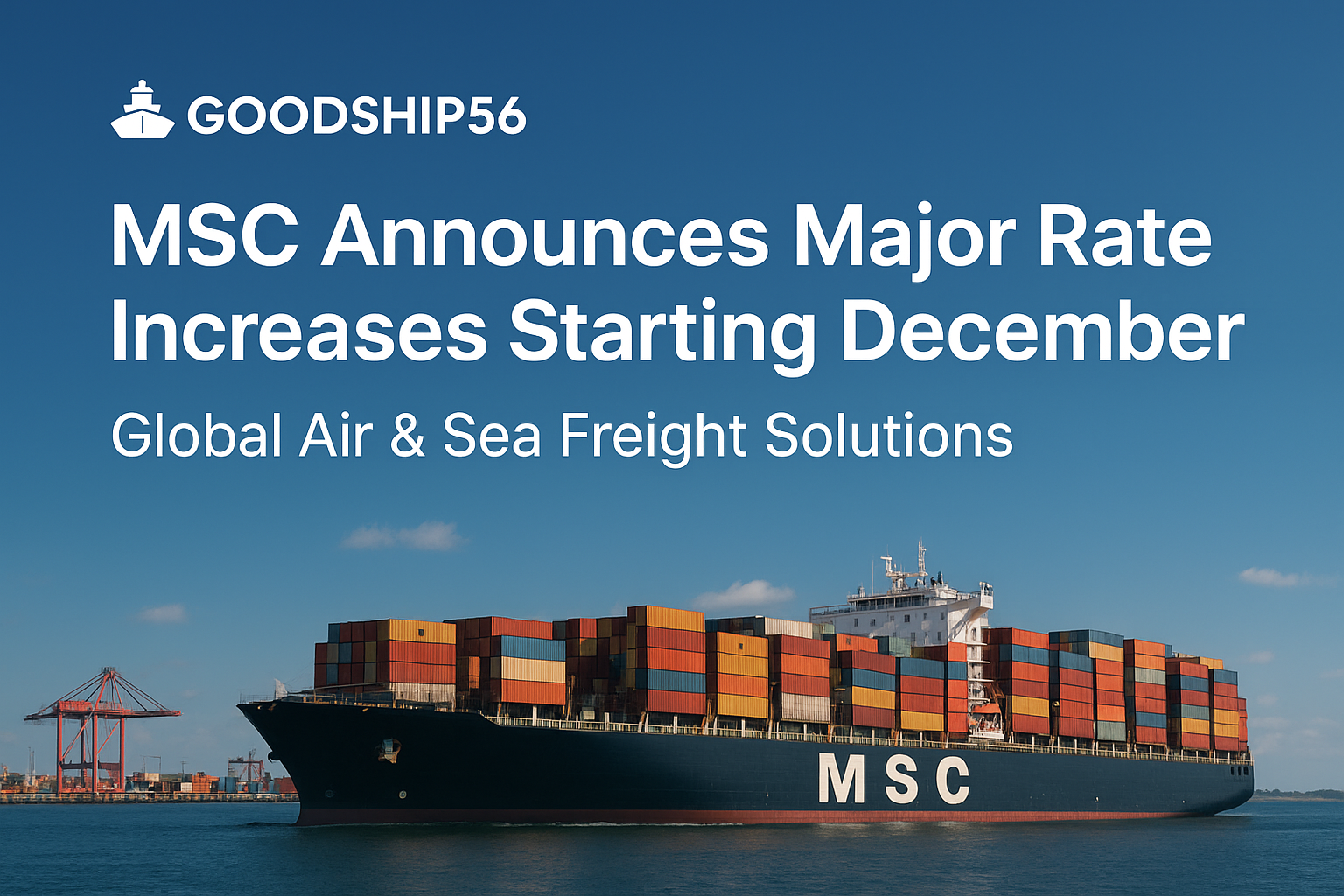 MSC Announces Major Rate Increases Starting December — Global Shippers Should Prepare