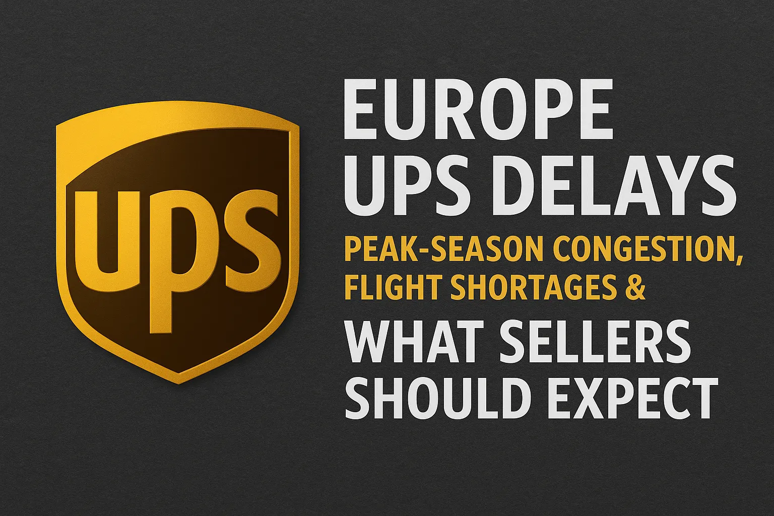 Europe UPS Large-Scale Delays: Peak-Season Congestion & Flight Shortages