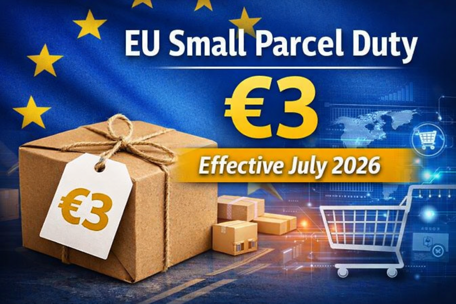 EU Raises Small Parcel Duty to €3: Cross-Border Sellers Should Plan Ahead