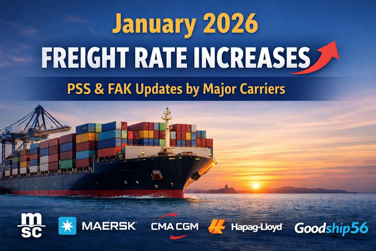 January 2026 Freight Rate Increases: Major Carriers Announce PSS & FAK Adjustments