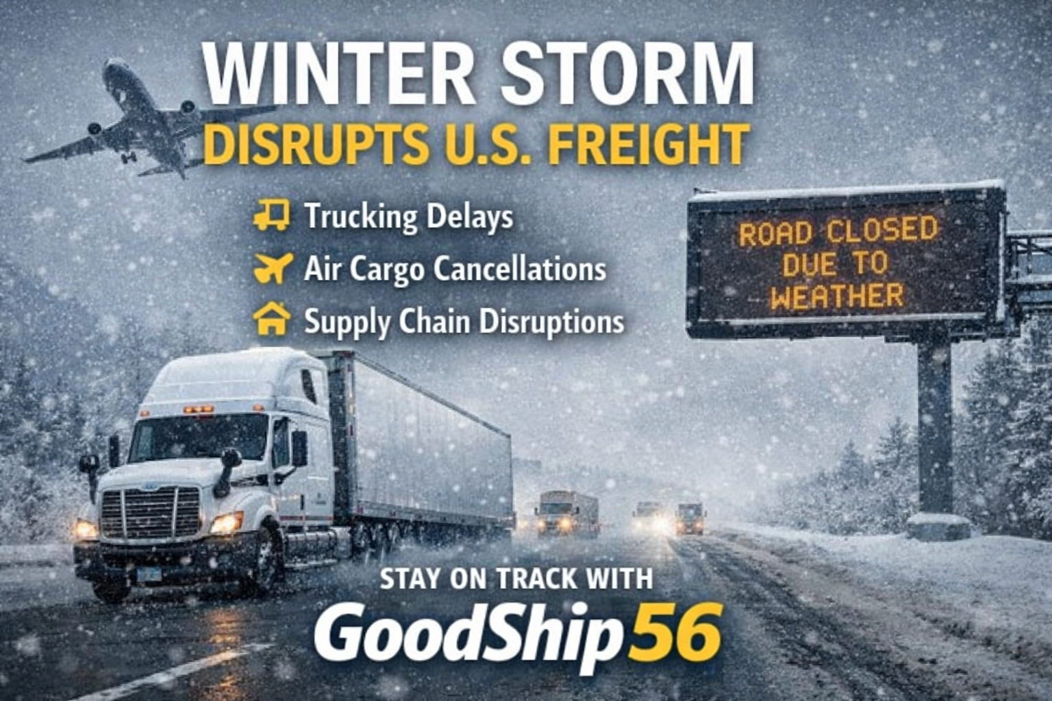 Winter Storm Disrupts Midwest & Northeast Freight — How GoodShip56 Keeps Shipments Moving