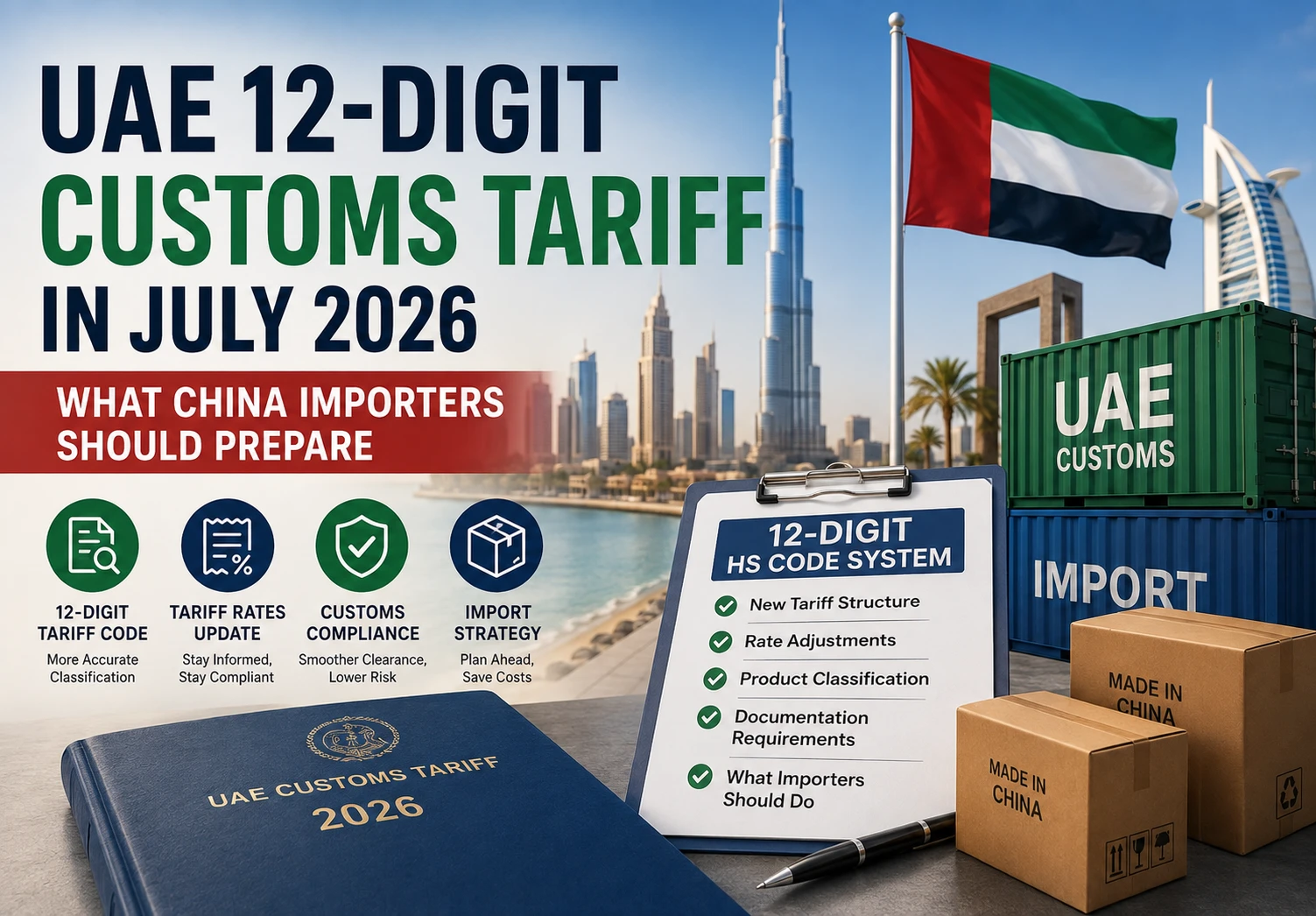 UAE 12-Digit Customs Tariff in July 2026: What China Importers Should Prepare