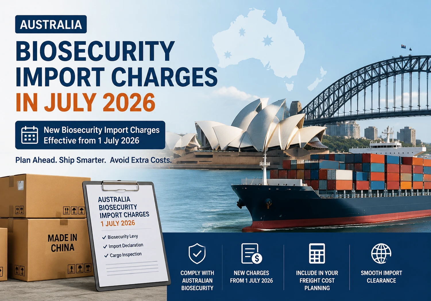 Australia Biosecurity Import Charges in July 2026: Freight Cost Planning for China Shippers