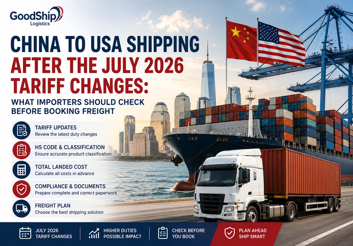 China to USA Shipping After the July 2026 Tariff Changes: What Importers Should Check Before Booking Freight