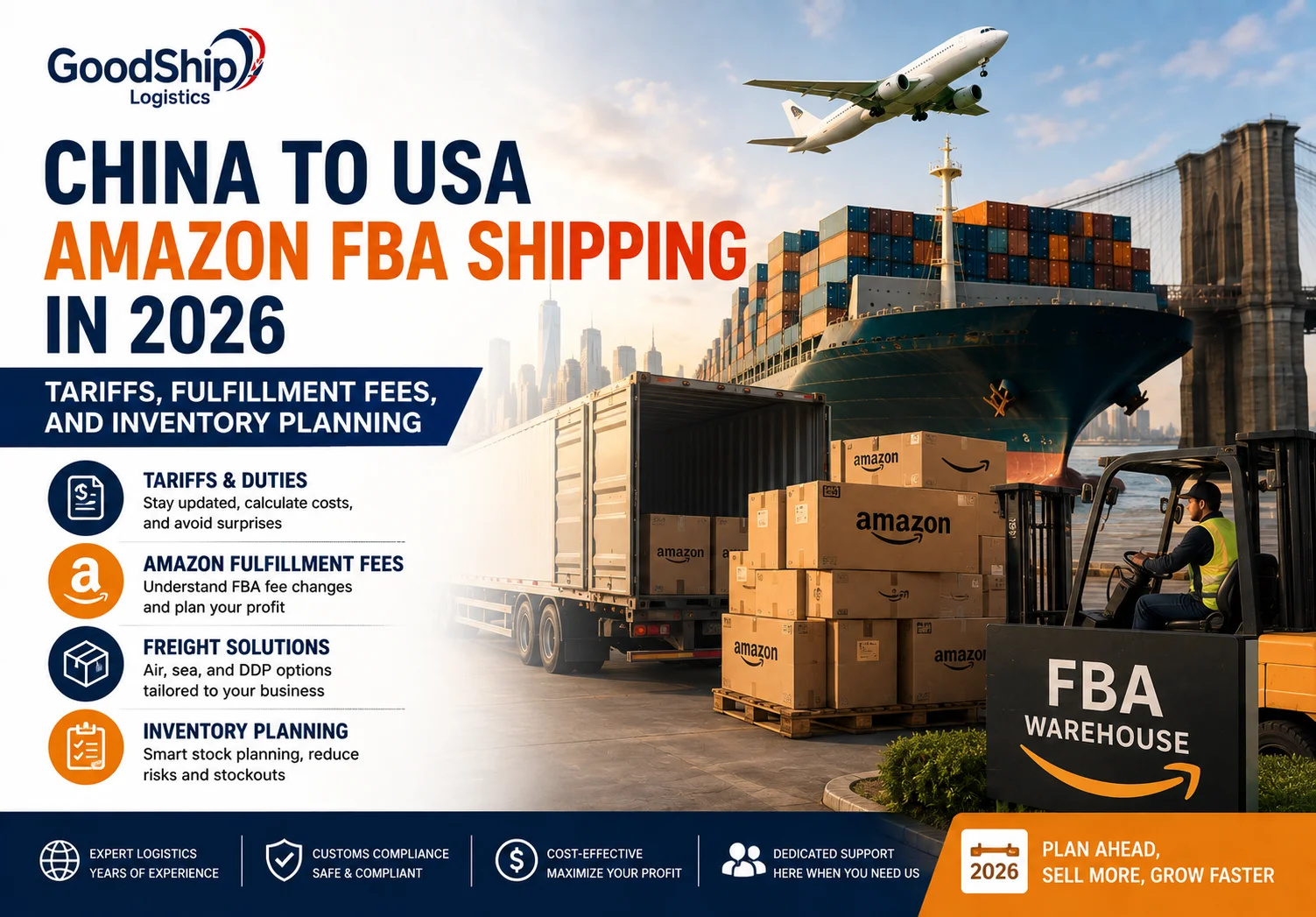 China to USA Amazon FBA Shipping in 2026: Tariffs, Fulfillment Fees and Inventory Planning