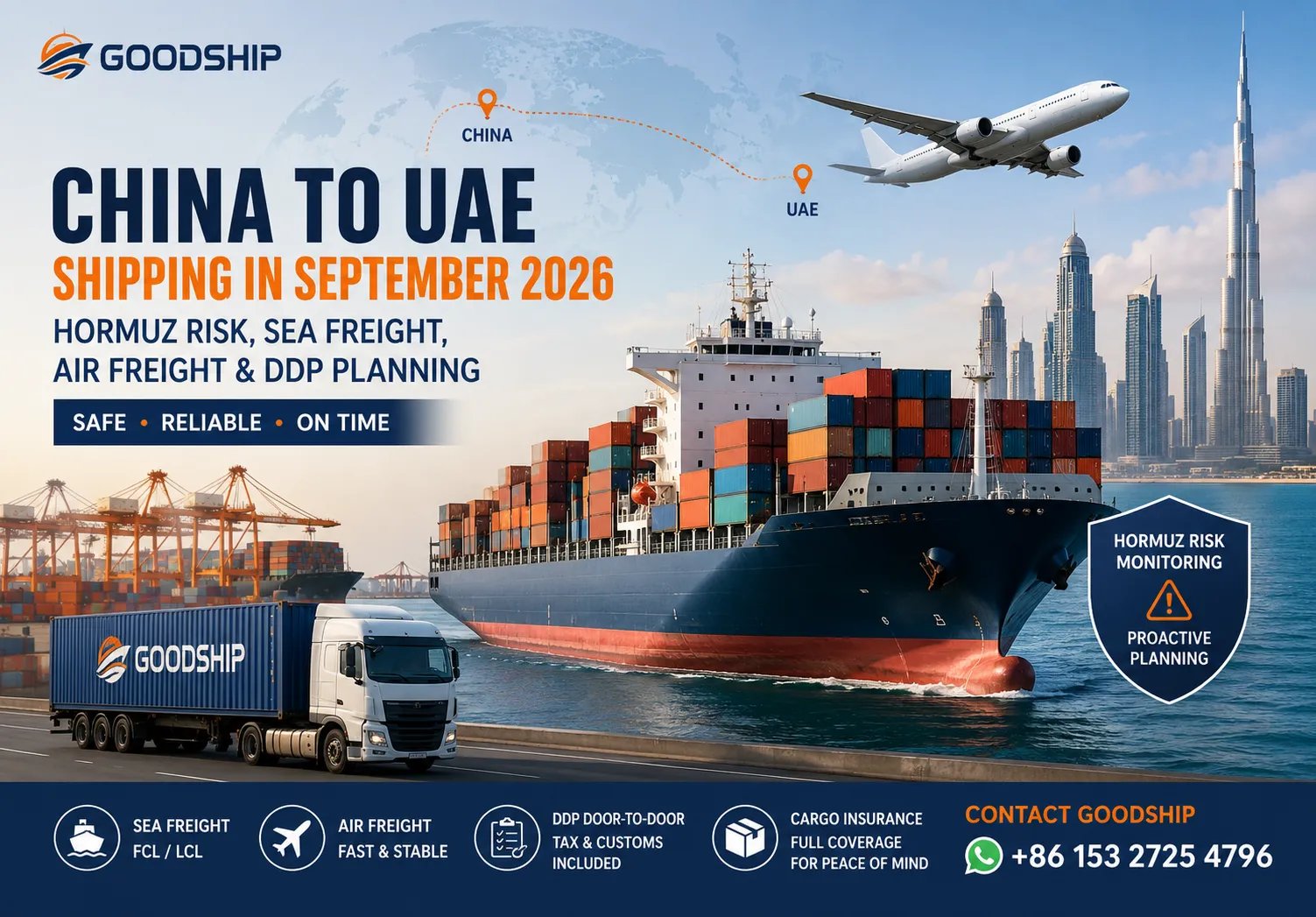 China to UAE Shipping in September 2026: Hormuz Risk, Sea Freight, Air Freight and DDP Planning